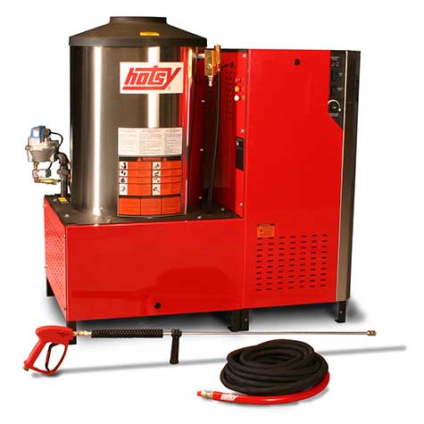 Hotsy 1800 Series Hot Water Pressure Washer - Compact, affordable solution for indoor hot water cleaning
