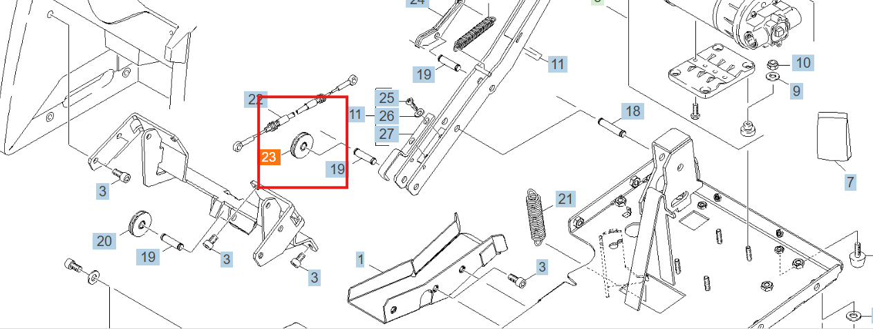 Deflection Pulley Rear An Pedal