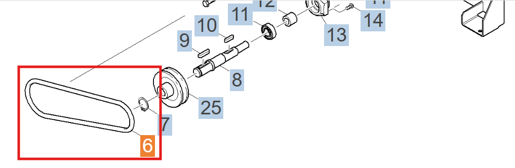 Narrow V-Belt Spz 812