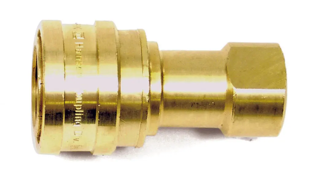Coupler, Dblshutoff,3/8"Socket,Fpt/Brass