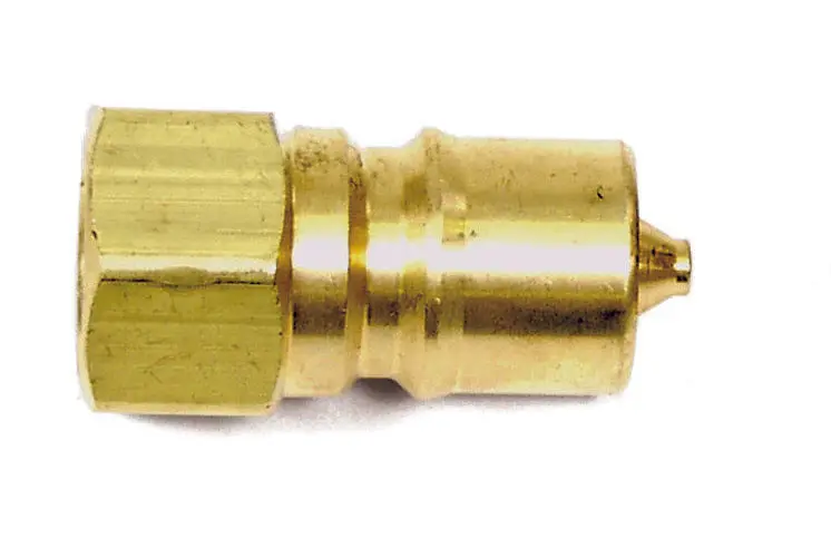 Coupler, Dblshutoff,1/4"Plug, Fpt/Brass