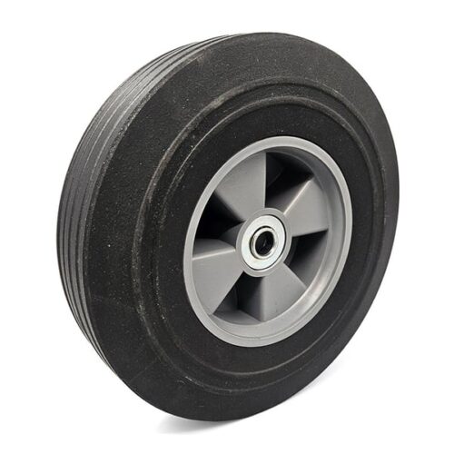Wheel And Tire, Hard Rubber, Black, 10"