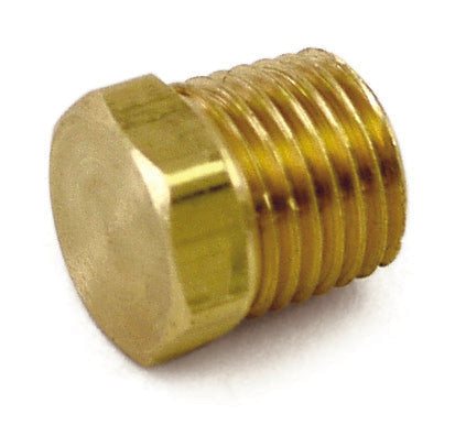 Plug, 1/8" Hex Hd, Brass