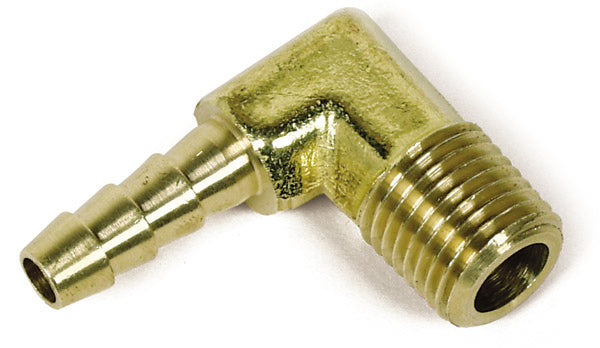 Hose Barb, Elbow, 3/8"Barbx3/8"Mpt/90Deg
