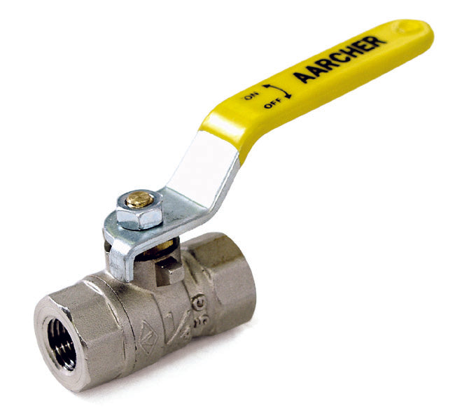 Ball Valve,1/4'Nickel/Brass