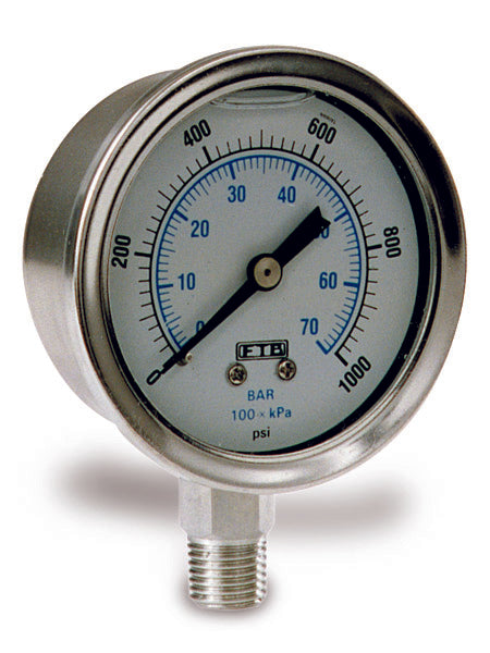 Gauge,0-100 Psi, S.S Btm