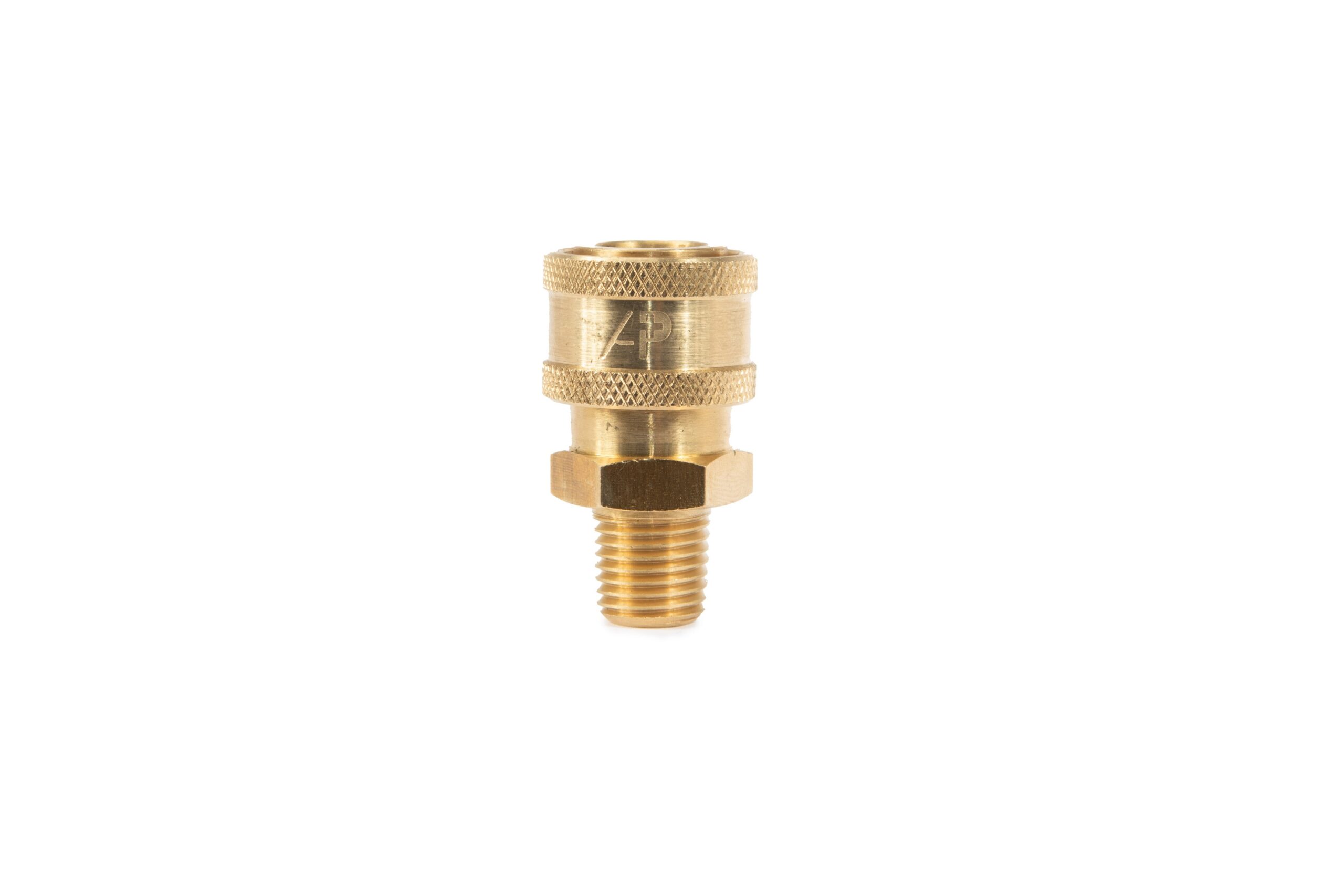 Coupler, 1/4" Male, Brass, A+
