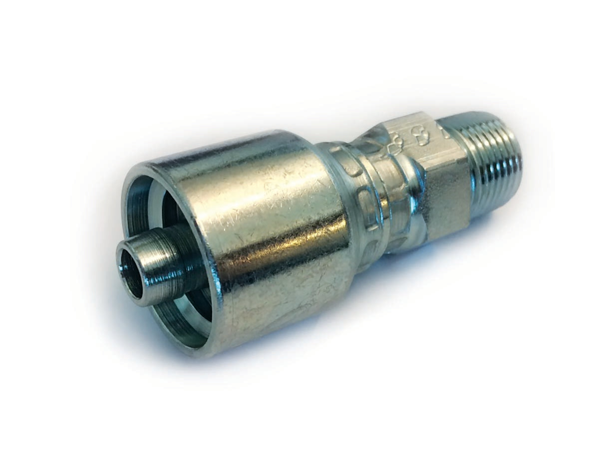 Crimp Fitting,3/8' Hose X 3/8'Mpt,Sol